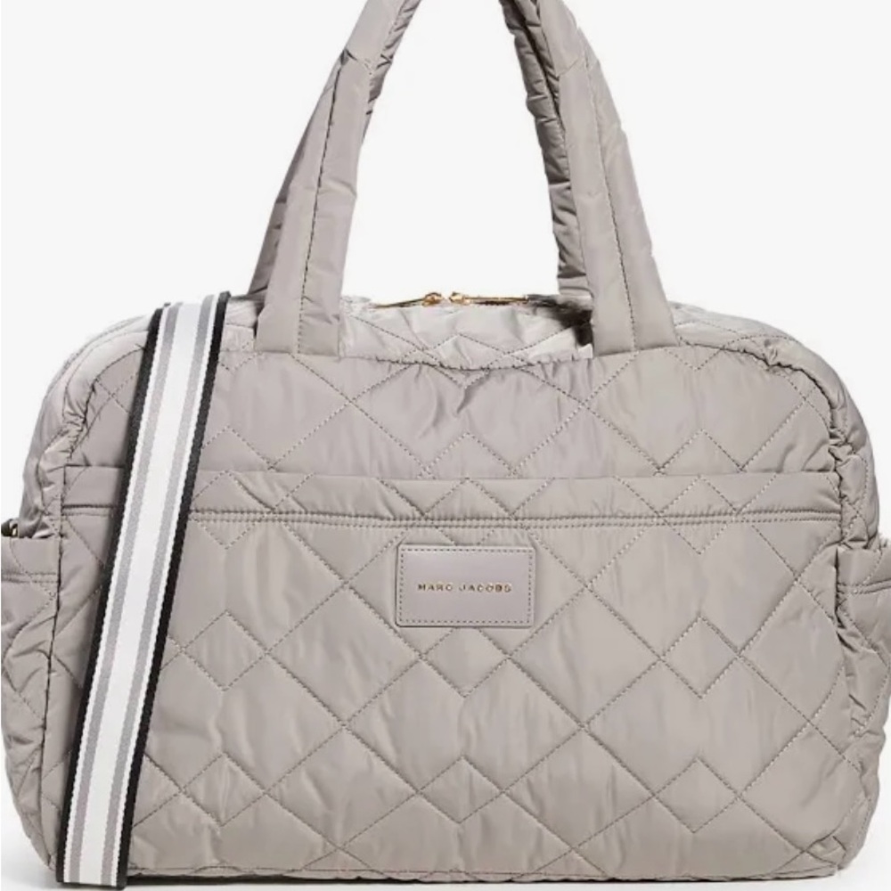 Marc Jacobs Gray Quilted Duffel Bag